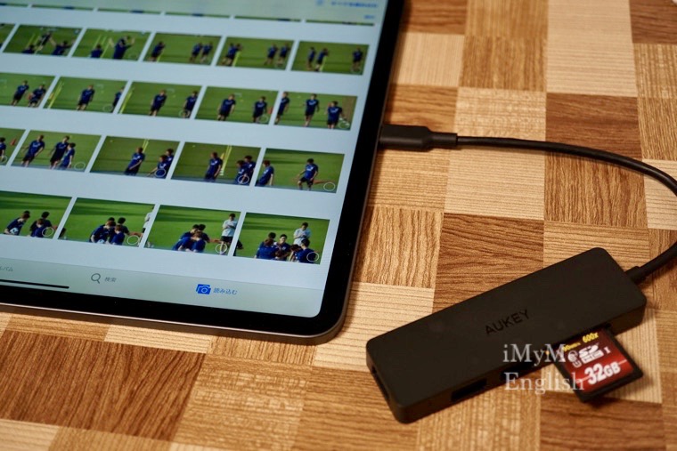 AUKEY USB-C ウルトラスリム USB3.0 SD カードリーダー , iPad Pro 12.9 第3世代 (2018)