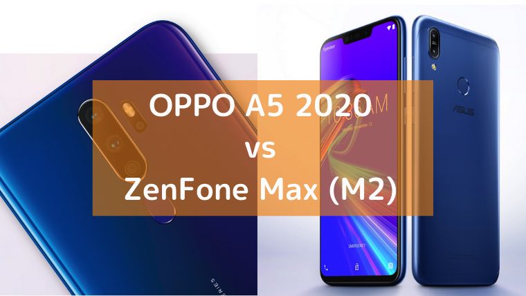 OPPO「A5 2020」とASUS「ZenFone Max (M2)」の画像