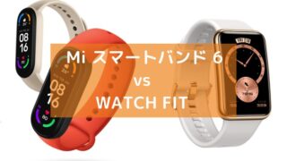 シャオミ「スマートバンド 6」とファーウェイ「WATCH FIT」の画像